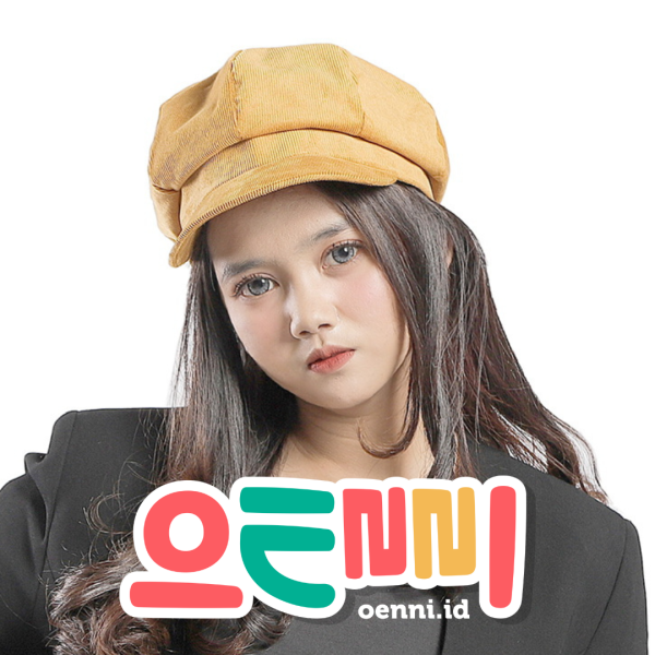 Topi Beret Newsboy Gaya Korea Corduroy Brown Camel