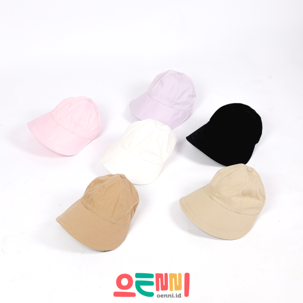 Topi Bucket Half Wanita Gaya Korea Mocca - Gambar 5