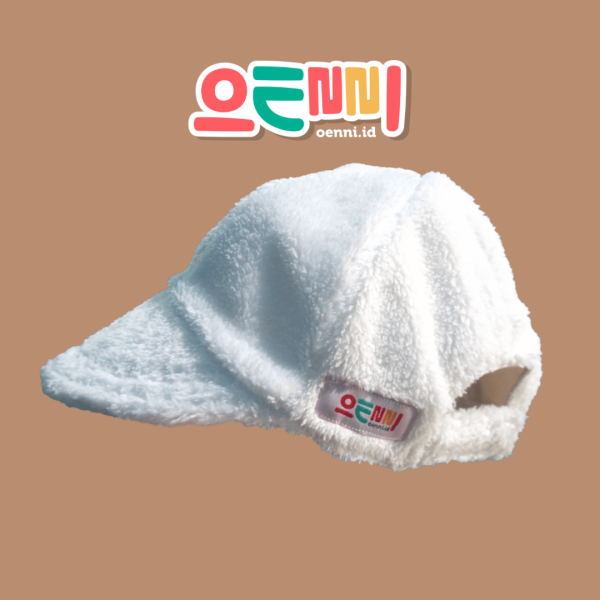 Topi Bucket Trendy Gaya Korea Musim Dingin Reversible - Gambar 2