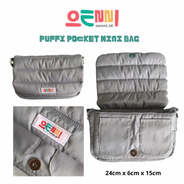 Tas Mini Selempang Puffy Puff / Tas Bahu Mini Oenni.id Warna Cream - Gambar 6