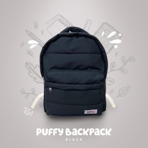OENNI.ID BACKPACK UNISEX PUFF SCHOOL BAG BLACK