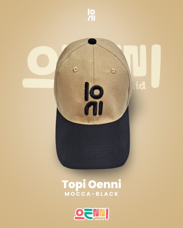 Topi Bisbol Baseball Cap Oenni Kombinasi Warna Brown Latte - Gambar 3
