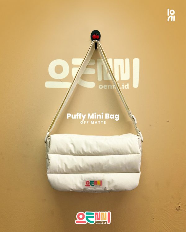Tas Mini Selempang Puffy Puff / Tas Bahu Mini Oenni.id Warna Broken White