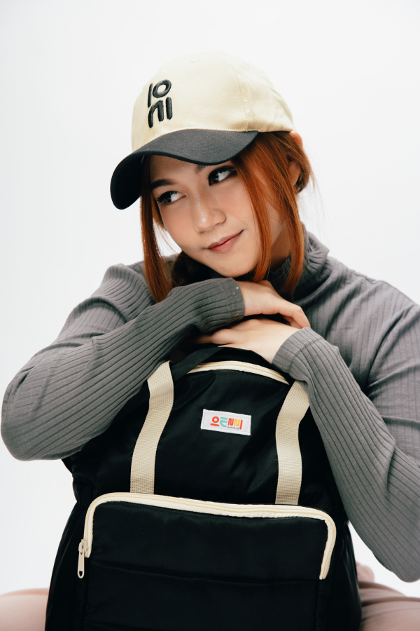 Tas Punggung Ransel Sporty Puffy New Oenni Hitam - Gambar 8