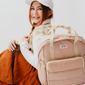 Tas Punggung Ransel Backpack Wanita Mocca Korean Style / Tas Sekolah Tas Travel Unisex Puffy Oenni.id