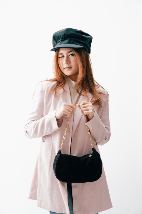 Tas Conduroy Hitam oenni.id - Gambar 2