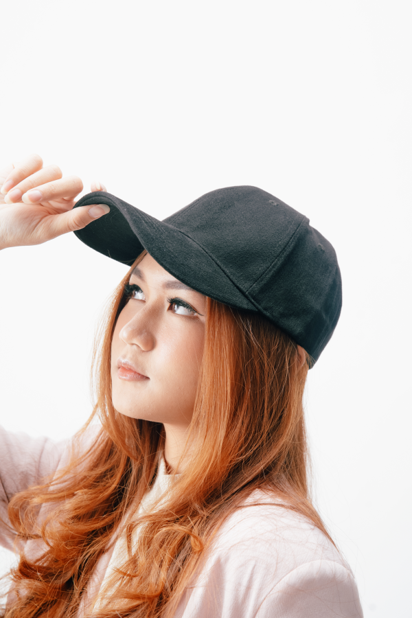 Topi Baseball Hitam Polos