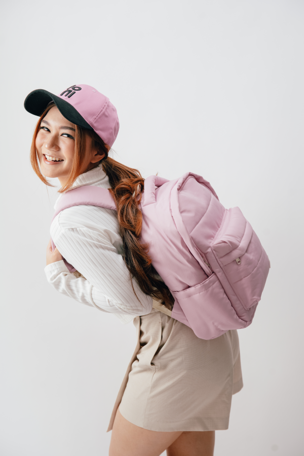 Tas Ransel Puffy Oenni Pink - Gambar 5