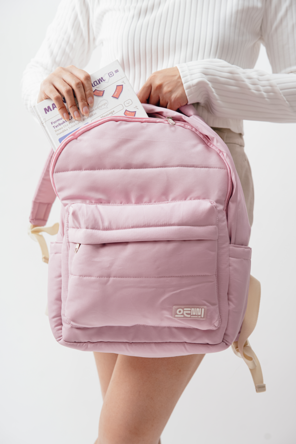 Tas Ransel Puffy Oenni Pink